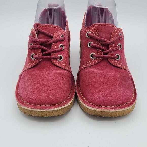 Y2K Rampage Pink Oxfords Womens Size 7 Sqaure Toe Stacked Heel Suede Legend EUC - Picture 3 of 8